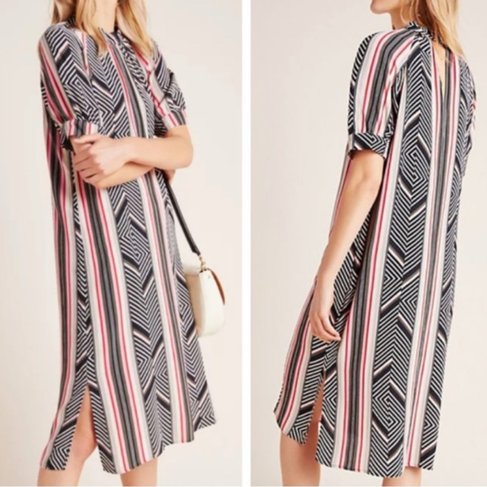 Anthropologie Striped Multicolor Dress
